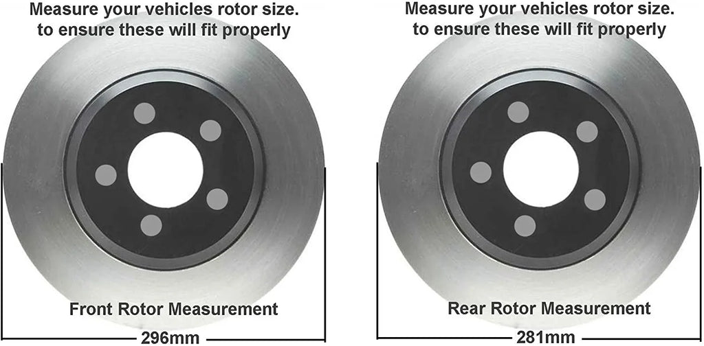 Detroit Axle - Brake Kit for 2006-2018 Toyota Rav4 11.65" Front & 11.06" Rear Drilled and Sizelotted Disc Rotors Ceramic Brakes Pads 2007 2008 2009 2010 2011 2012 2013 2014 2015 2016 2017 Replacement