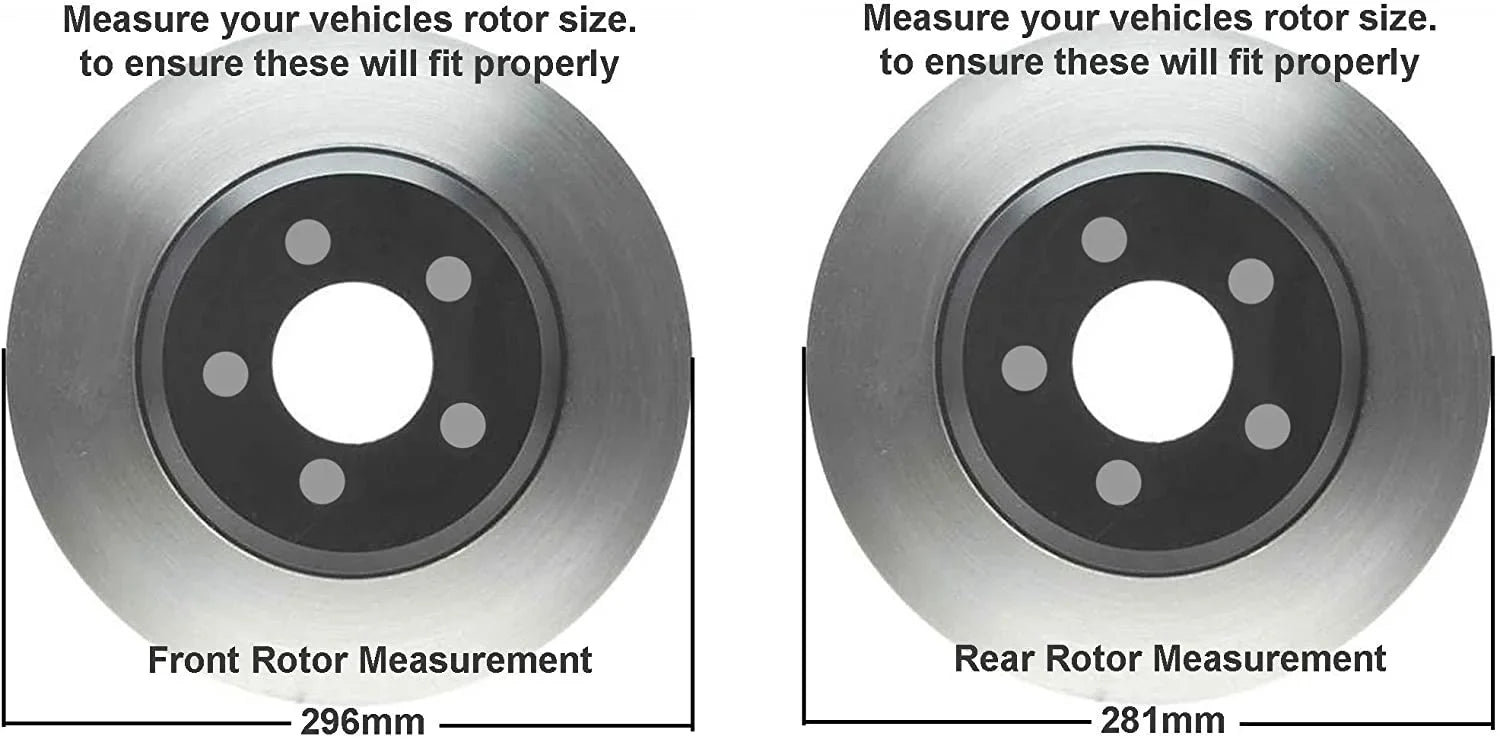 Detroit Axle - Brake Kit for 2006-2018 Toyota Rav4 11.65" Front & 11.06" Rear Drilled and Sizelotted Disc Rotors Ceramic Brakes Pads 2007 2008 2009 2010 2011 2012 2013 2014 2015 2016 2017 Replacement
