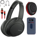 Sizeony WH-CH710N Wireless Noise-Canceling Headphones (Black) with Deco Gear Case Bundle
