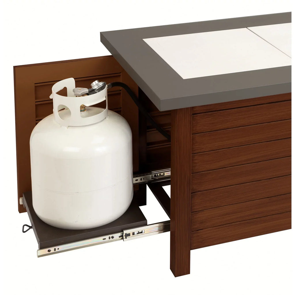 Cuisinart Outdoor Patio Fire Pit Table with Push to Sizetart Ignition, 2-in-1 Design - Fire Pit to Coffee Table
