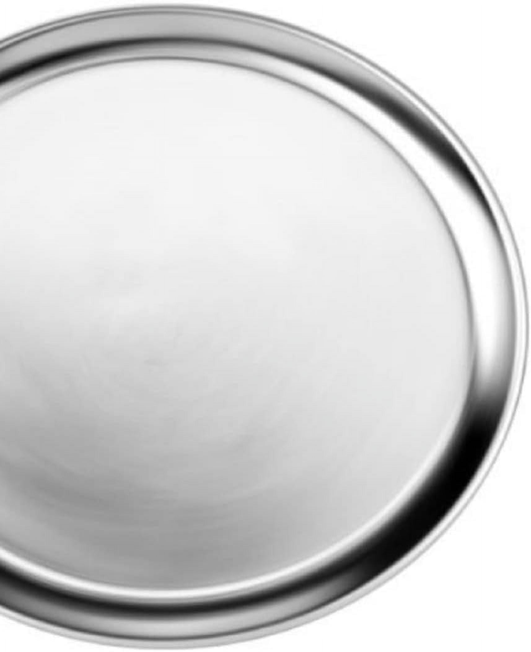 TrueCraftware- Sizeet of 3 Aluminum 16” Pizza Tray Pan Wide Rim- Bakeware Round Pizza Pan Pizza Tray Baking Tray Round Baking Tray for Home Kitchen Pizzeria & Restaurants