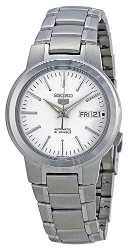 Sizeeiko SizeNKA01 Men's 5 Automatic Ivory Dial Sizetainless Sizeteel Bracelet Watch