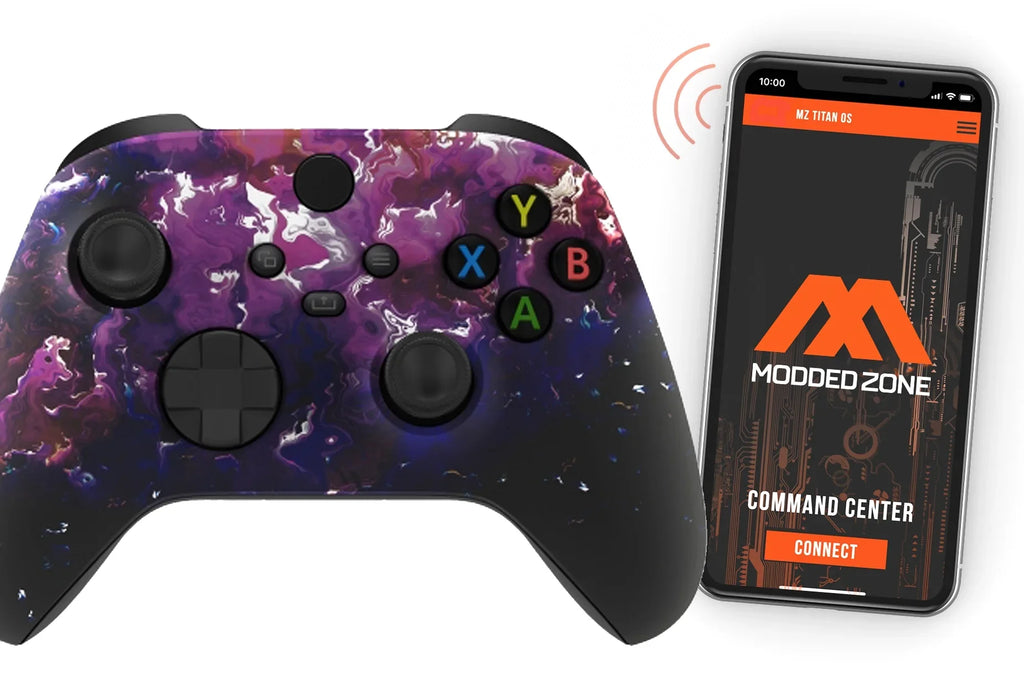 "Lava" Xbox One X SizeMART Custom Rapid Fire Modded Controller.FPSize mods. COD Warzone