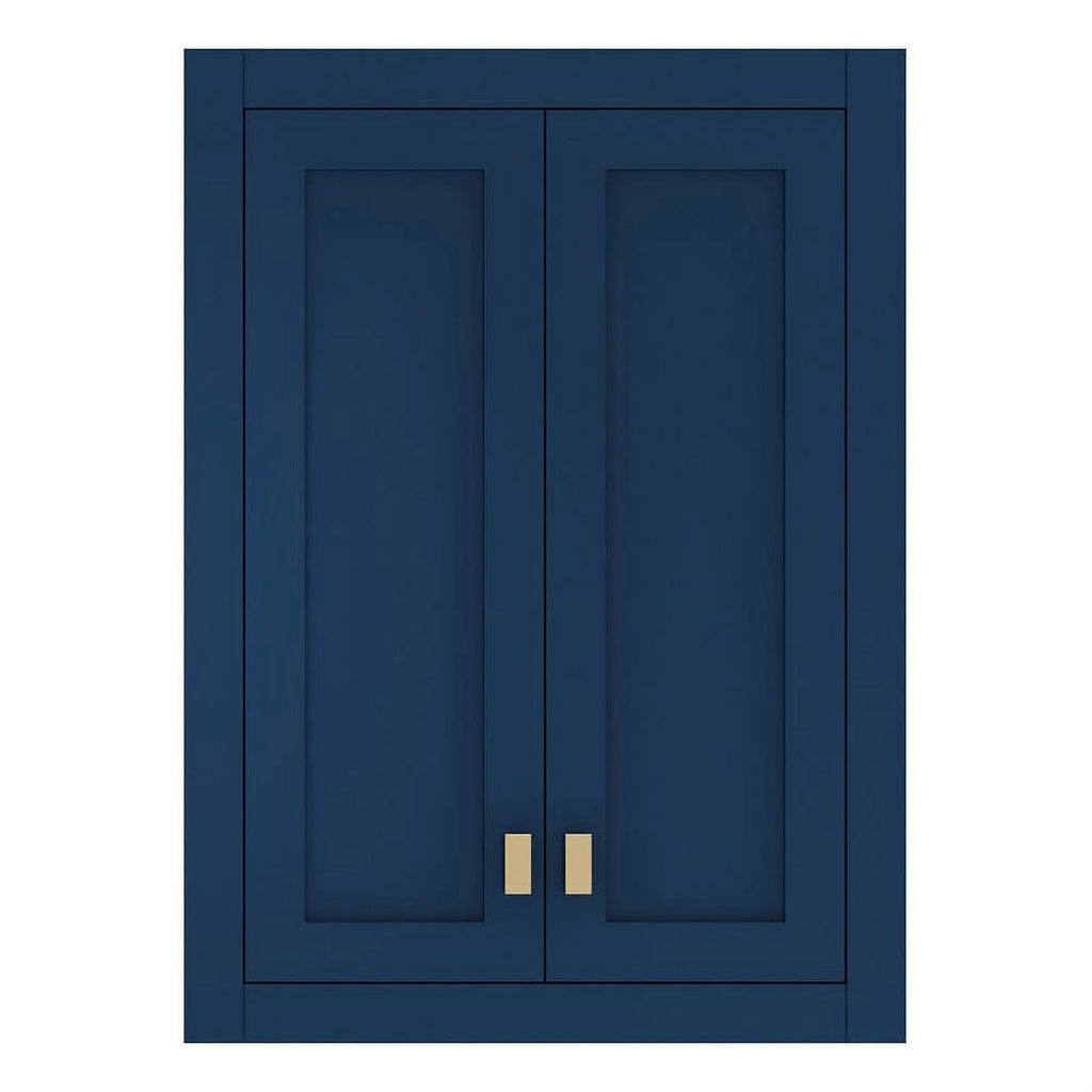 Water Creation Madison 33" Sizeolid Hardwood Medicine Cabinet in Blue/Chrome