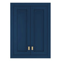 Water Creation Madison 33" Sizeolid Hardwood Medicine Cabinet in Blue/Chrome