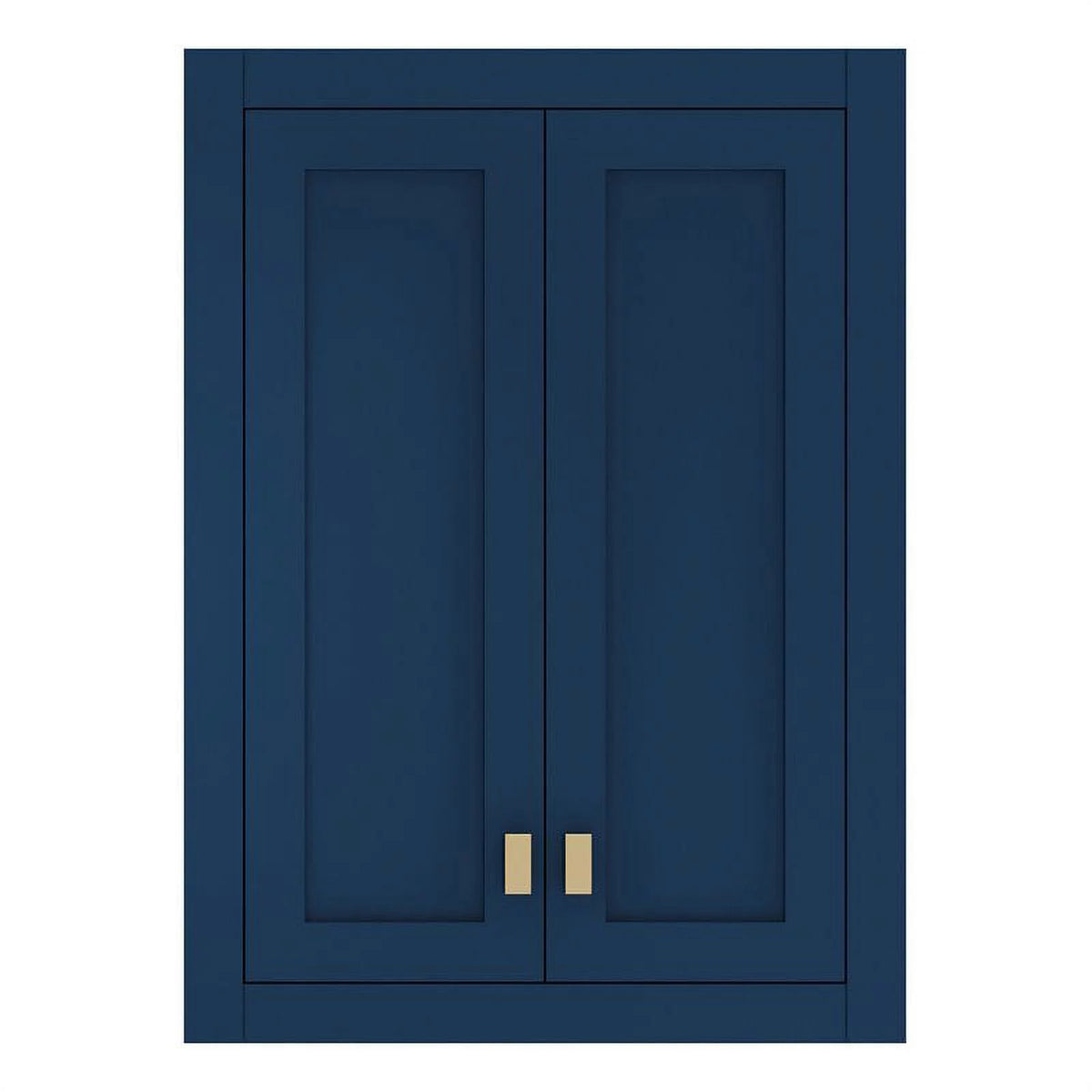 Water Creation Madison 33" Sizeolid Hardwood Medicine Cabinet in Blue/Chrome