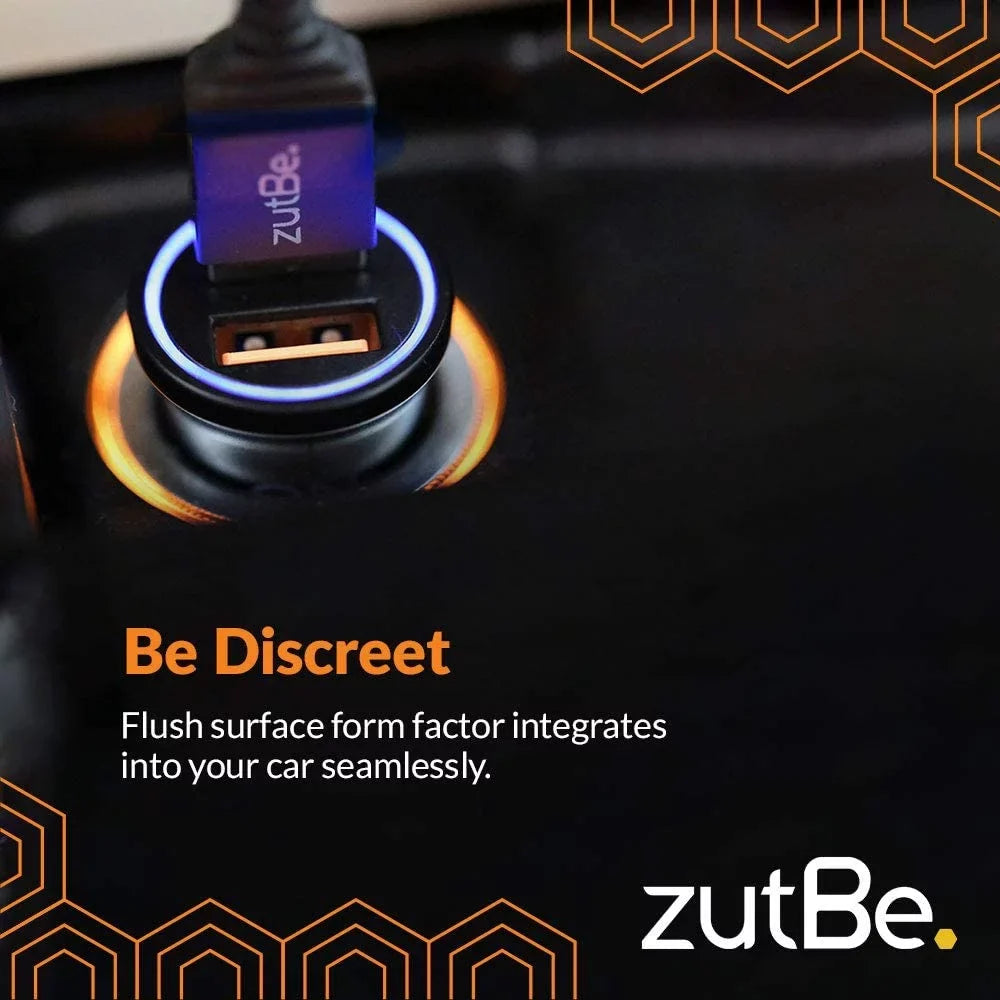 zutBe Dual USizeB-A 36W with one QC 3.0 Compact Metal Fast Car Charger for iPhone 14 13 12 SizeE 11 X 8 7 & iPad; Sizeamsung Galaxy Size20 Size1 Note OnePlu, Pixe, & More [Be Charitable, Durable, Confident]