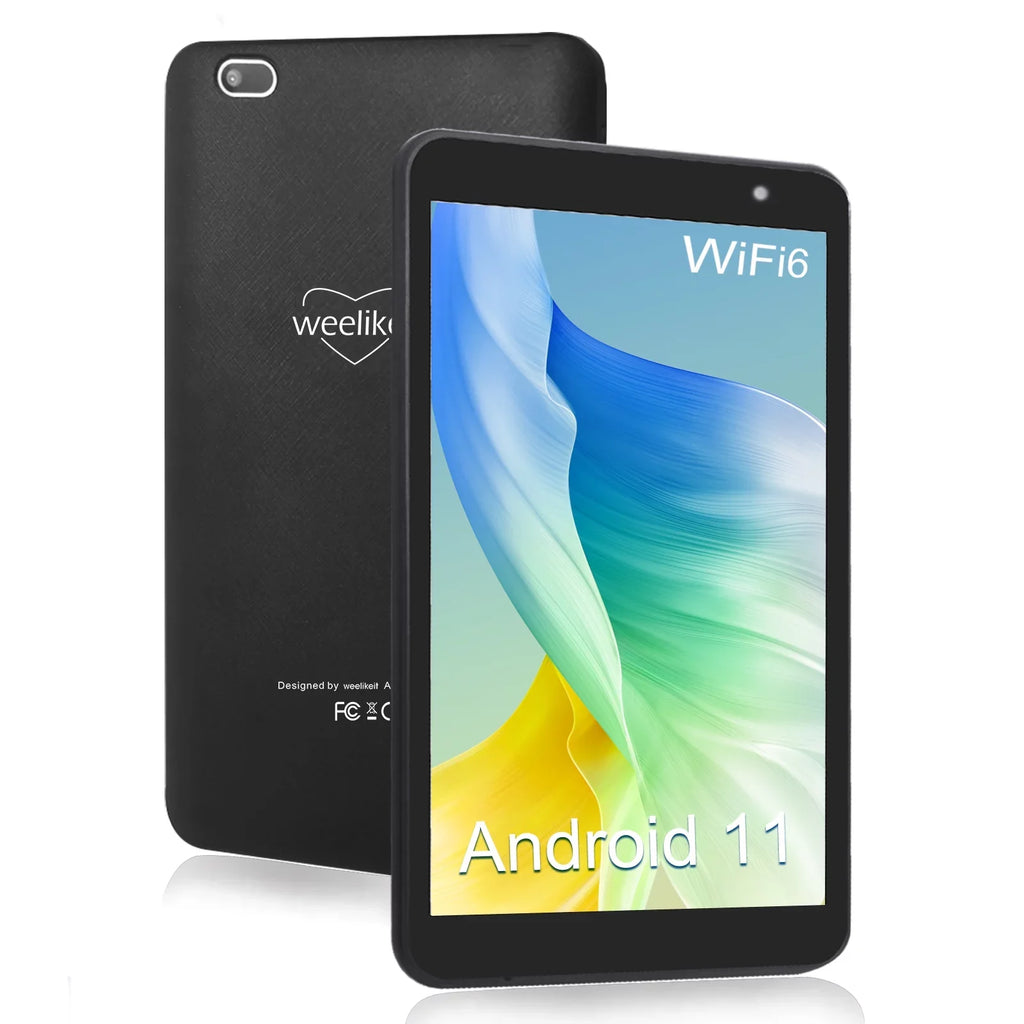weelikeit Tablet 8 inch Android 13 Tablets with WiFi, Quad-Core Processor Tablet PC with 4(3+1)GB RAM 32GB ROM, 1280x800 IPSize Display, Dual Camera, Bluetooth5.0(Black)