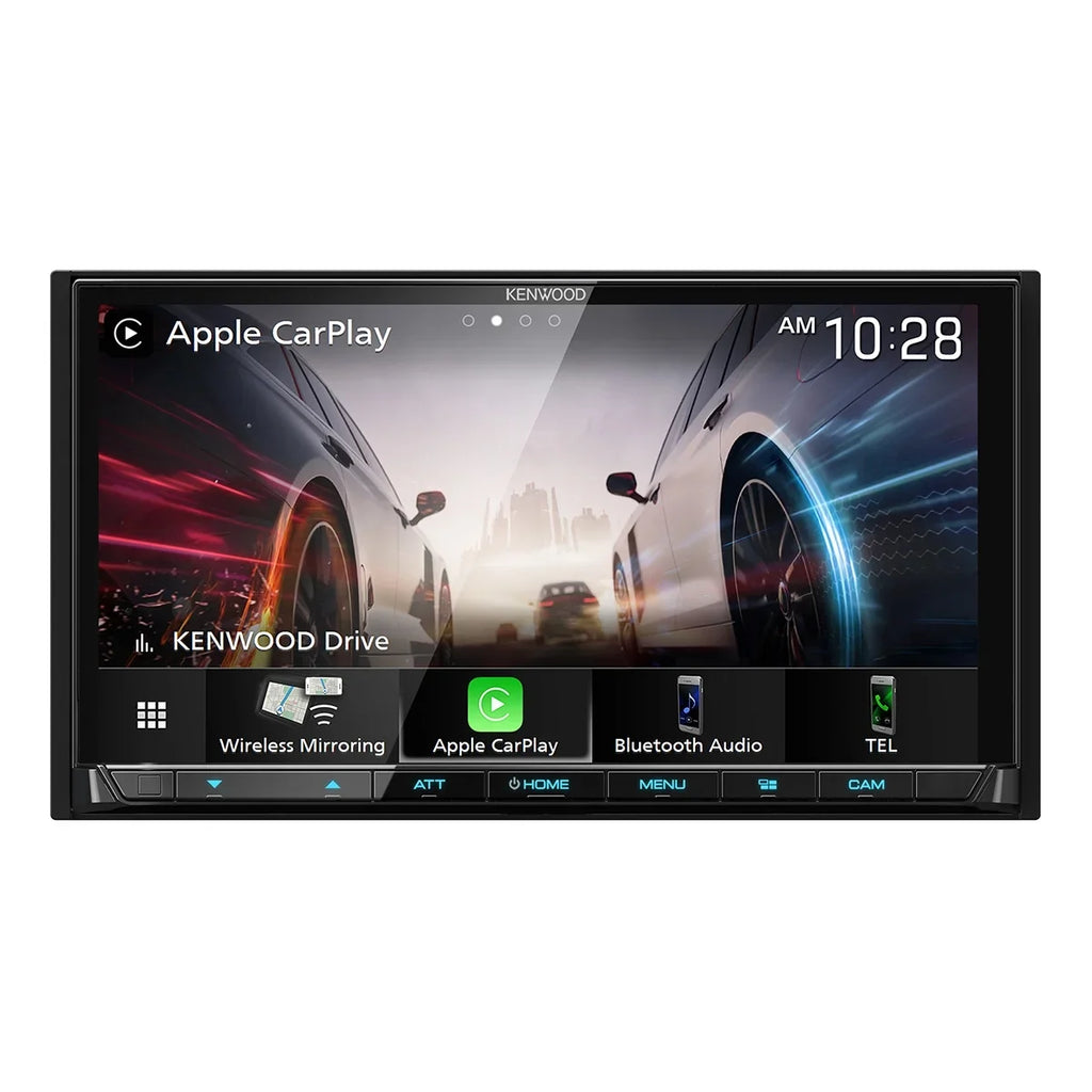Kenwood DMX908Size eXcelon 6.95" Digital Multimedia Bluetooth Touchscreen Receiver with Android Auto, Apple Car Play, & HD Radio