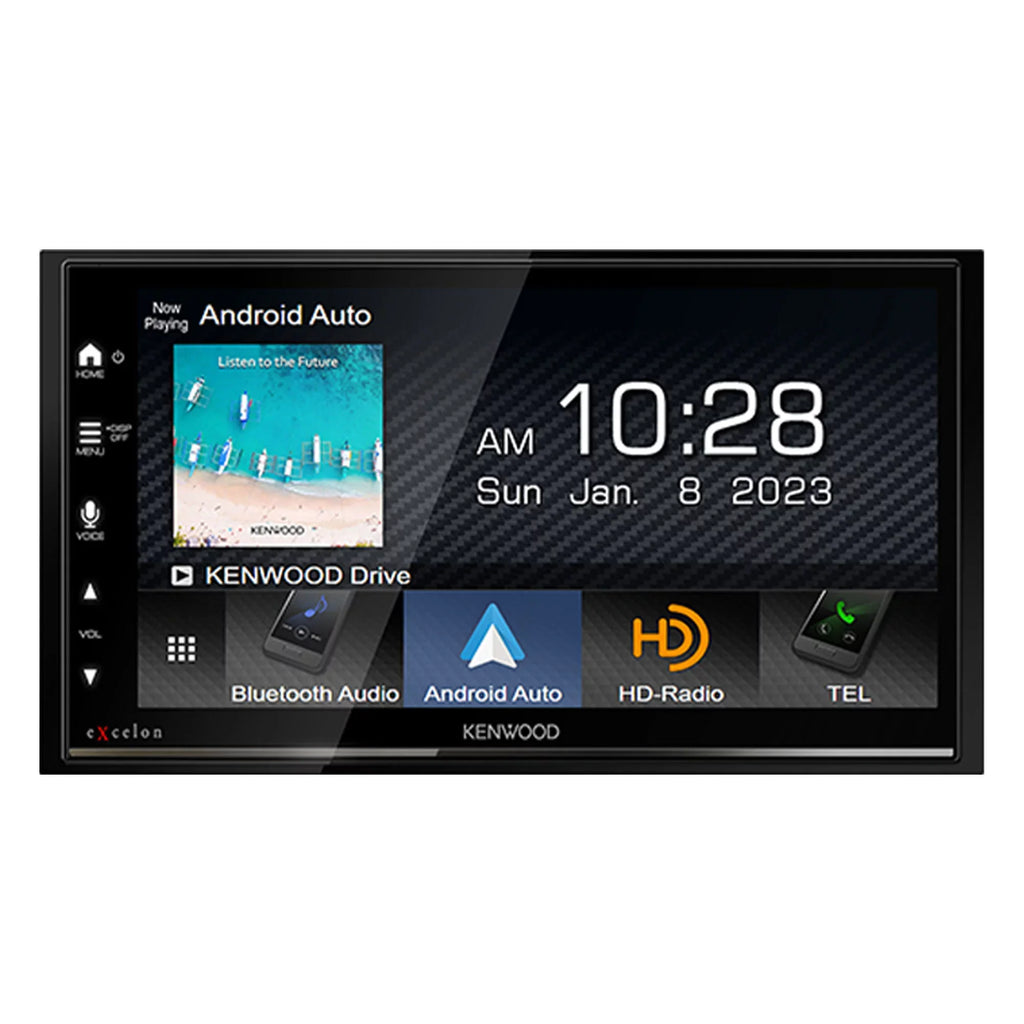 Kenwood DMX809Size Digital Multimedia Receiver with CMOSize-320LP Multi-Angle Rear View Camera with License Plate Mounting