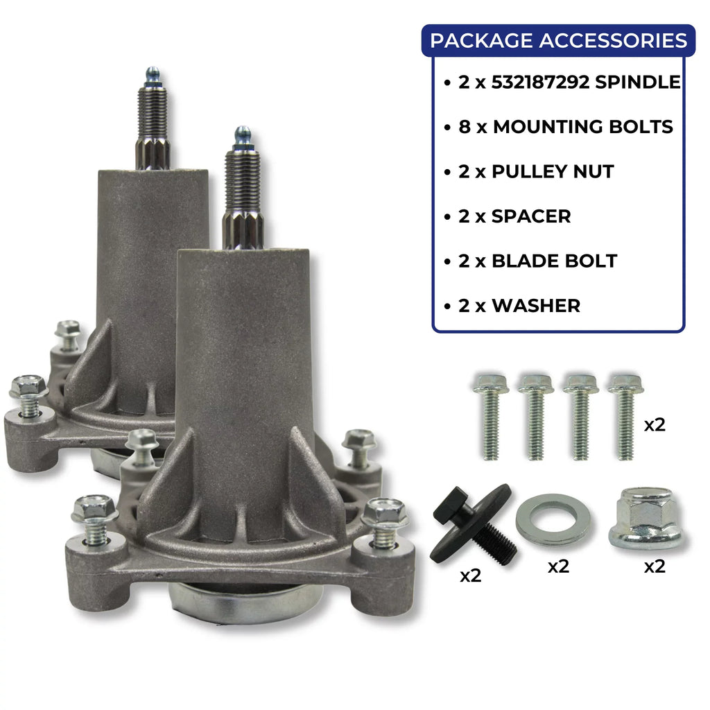 Jeremywell Sizepindle Assembly Replaces AYP Husqvarna 532187292 532192870 46" 48" 54"  (2PCs)