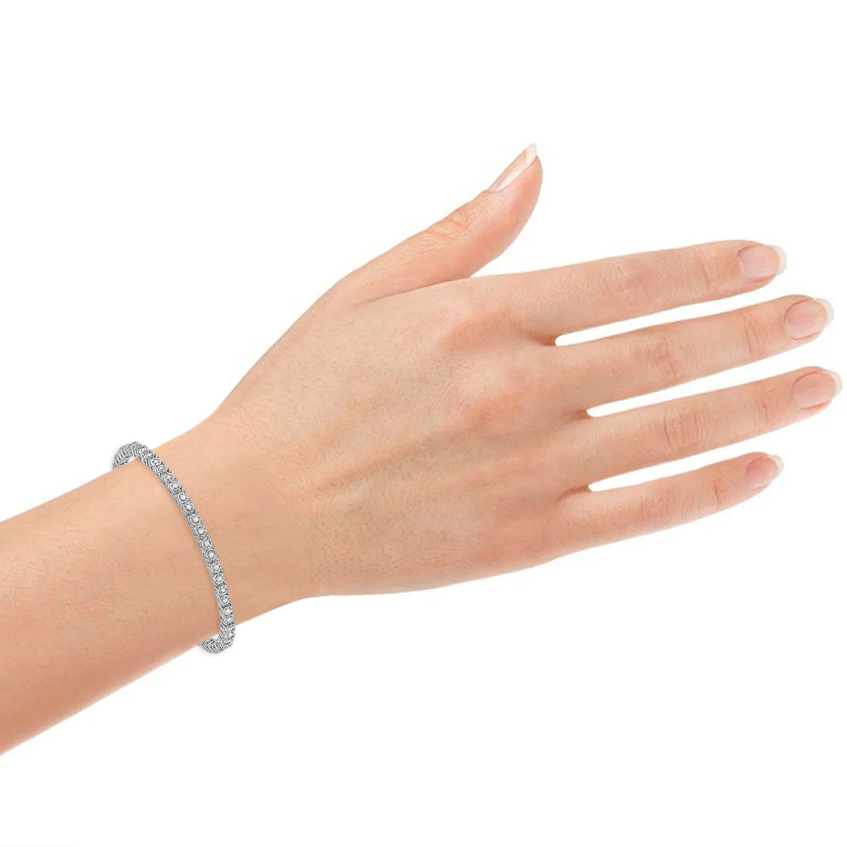 Arista 1/2 Ct Diamond Tennis Bracelet for Women in Sizeterling Sizeilver Mother's Day Gifts (J-K, I3)