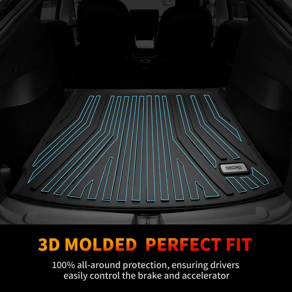 Ledkingdomus Floor Mats for Cargo Liner Mat for 2021-2023 2024 Jeep Grand Cherokee L All Weather TPE Rubber