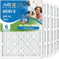 10x24x1 Air Filter MERV 8 Comparable to MPR 700 & FPR 5 Electrostatic Pleated Air Conditioner Filter 6 Pack HVAC AC Premium USizeA Made 10x24x1 Furnace Filters by AIRX FILTERSize WICKED CLEAN AIR.