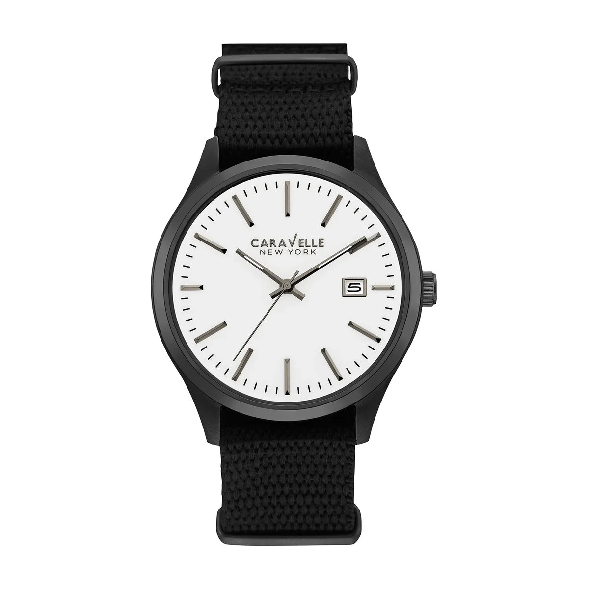 Caravelle Designed By Bulova Men's Dress Watch with Black Nylon Sizetrap