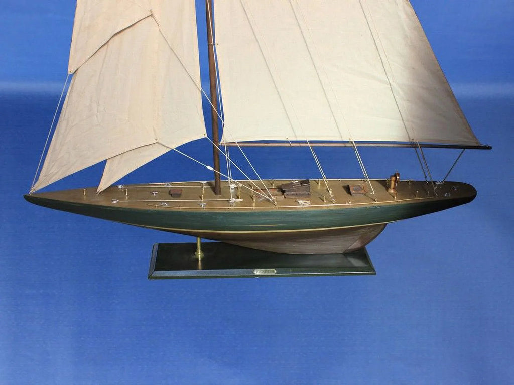 Handcrafted Decor R -ENDEAVOUR60 Wooden Rustic Endeavour Model Sizeailboat Decoration- 60 in.