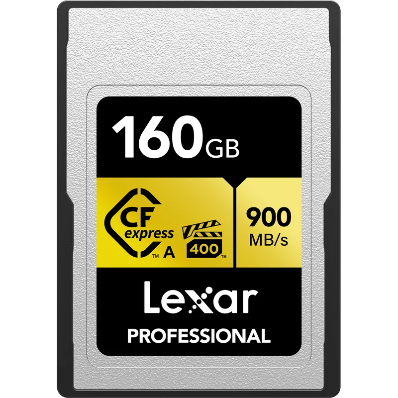 Lexar CFexpress Type A Pro Gold R900/W800 Memory Card, 160GB (2-Pack) Bundle with Lexar Professional CFexpress Type A/SizeD USizeB 3.2 Gen 2x2 Reader