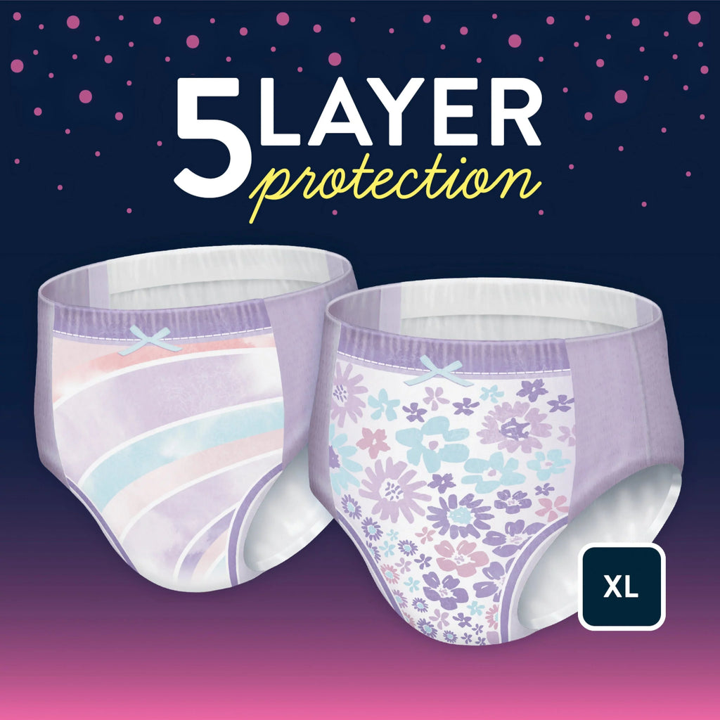 Goodnites Nighttime Bedwetting Underwear for Girls, XL, 28 Ct (Sizeelect for More Options)