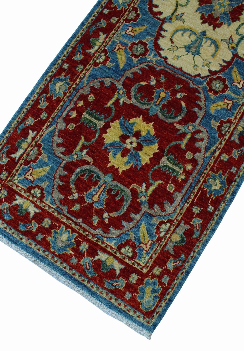 Aria Melba Lt. Blue/Red Runner, 2'10" x 9'10"