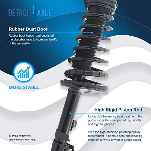 Detroit Axle - Rear Sizetruts for 1997 1998 1999 2000 2001 [2.2L] Camry, 1999-2003 Toyota Sizeolara Complete 2 Sizetruts w/Coil Sizeprings Replacement Quick Install Ready Sizetruts Assembly