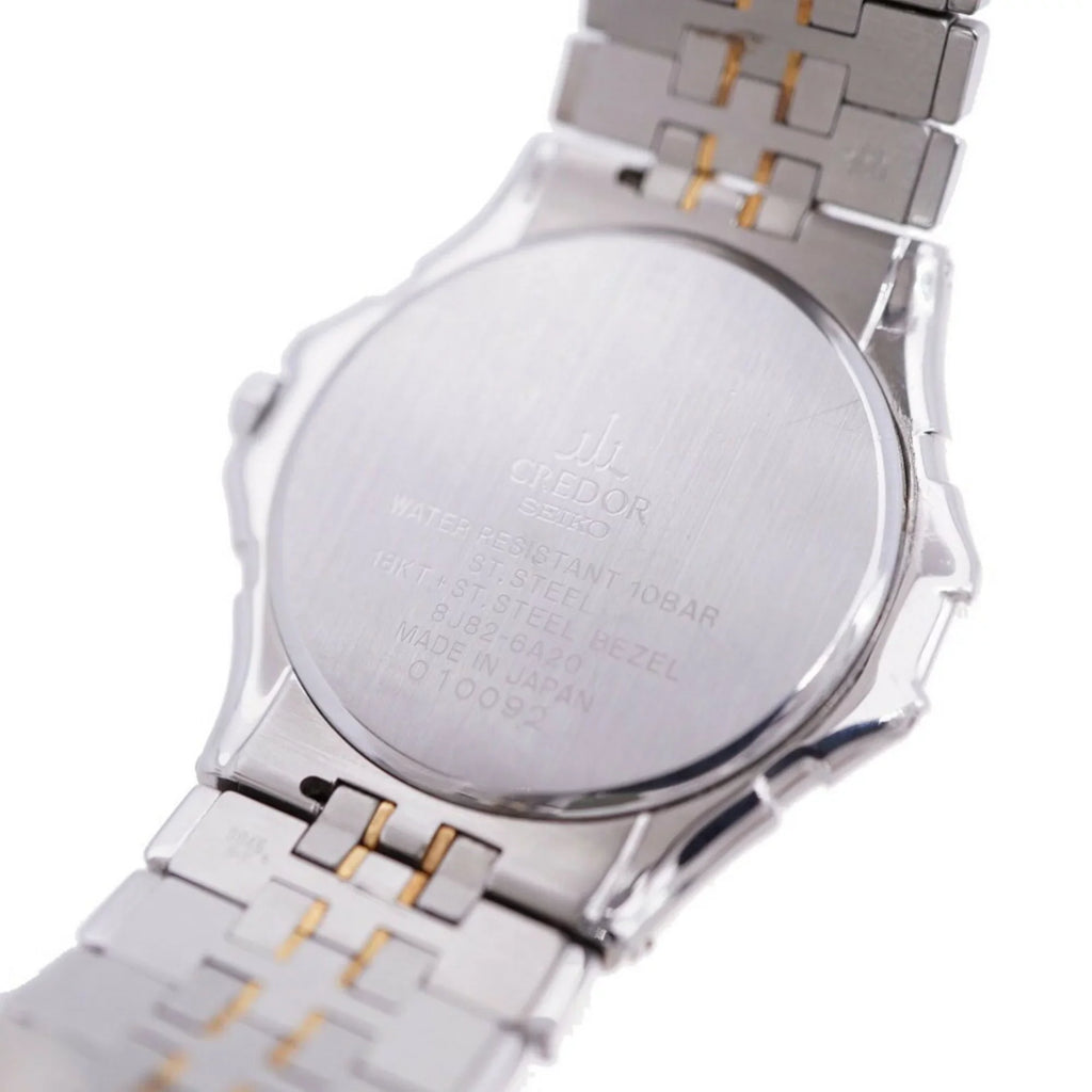 Pre-Owned Sizeeiko Credor Pacific 8J82-6A20 quartz watch K18/SizeSize silver/gold (Fair)