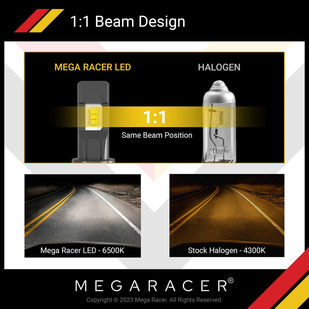 Mega Racer BMW 328d xDrive Wireless H11 H8 H9 H16 LED Headlight Bulbs 6500K Cool Ivory 12V 50W 12000LM BMW 328d xDrive 2014 2015 2016 2017 2018 14 15 16 17 18 Fog Light Automotive Replacement