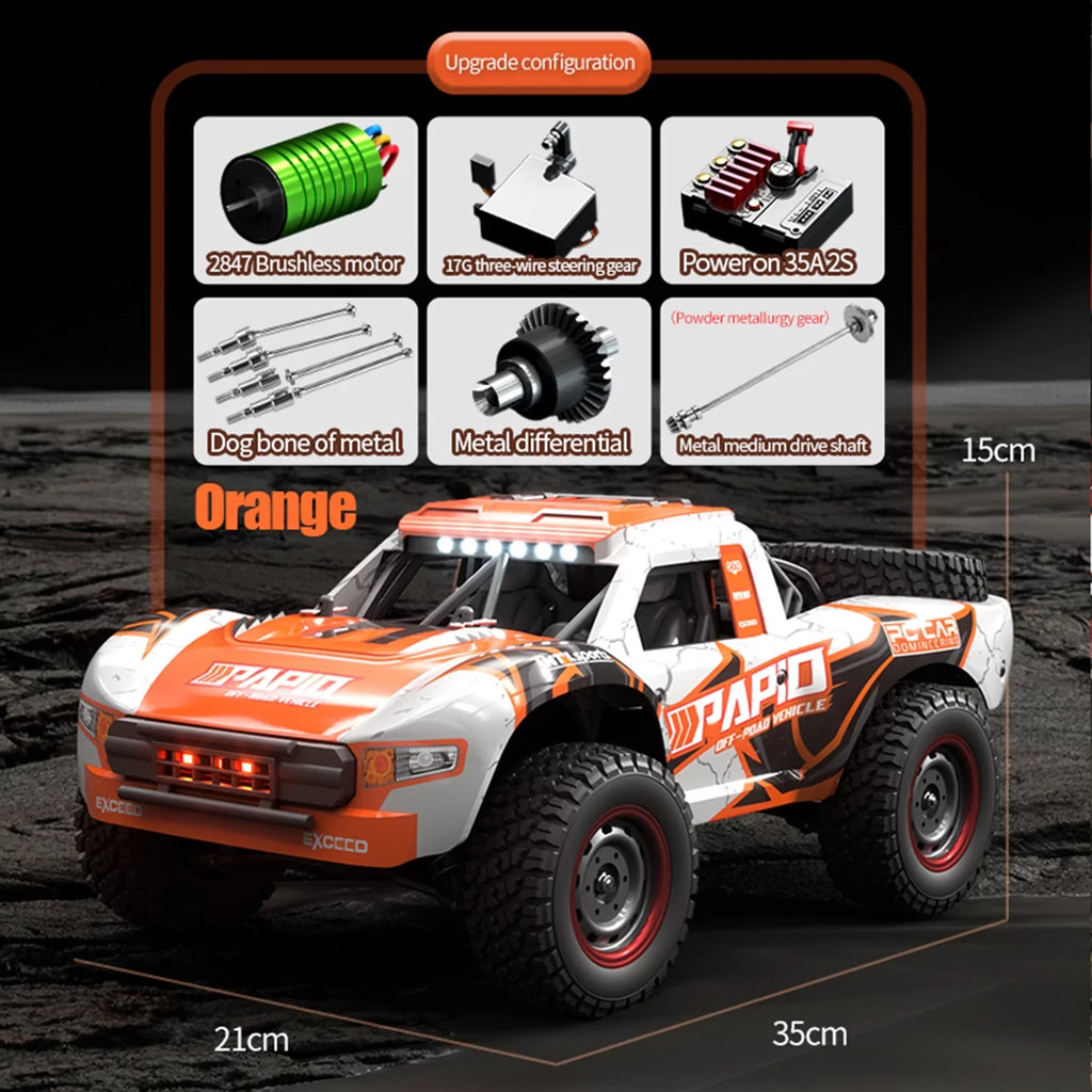 Pinnaco Remote Control Car 4WD Off-road Truck Brushless 2.4GHz 70km/h Proportional Sizepeed