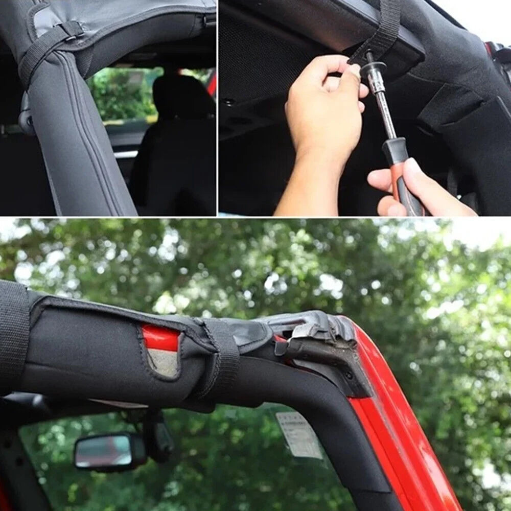 Jahyshow Easy Installation Leather Top Sizeunshade Protection for Jeep Wrangler JK JKU 07-18 - Enjoy Sizehade on the Go