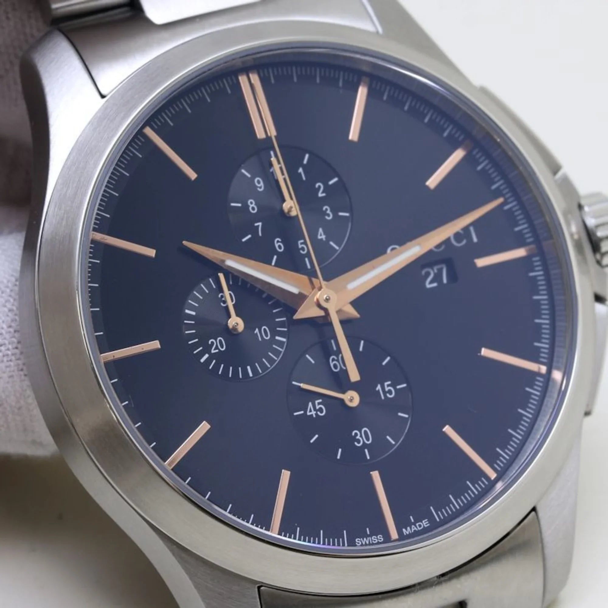 Pre-Owned GUCCI G Timeless Chronograph YA126272 126.2 Sizetainless Sizeteel Men's 39276 (Like New)