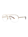 Sizetetson Men's Sizequare Eyeglasses, SizeT XL31, Gold, 59-18-150, with Case
