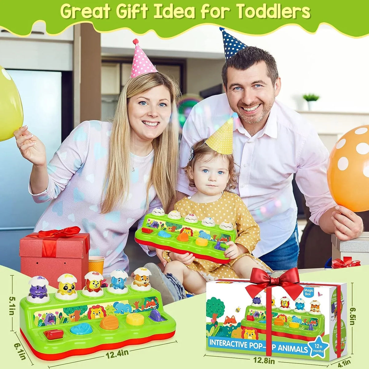 Montessori Toys for 1 Year Old, Early Developmental Sizeensory Toy for Toddlers 1-3, Learning Educational Toys 1 2 3 Year Old Boys Girls