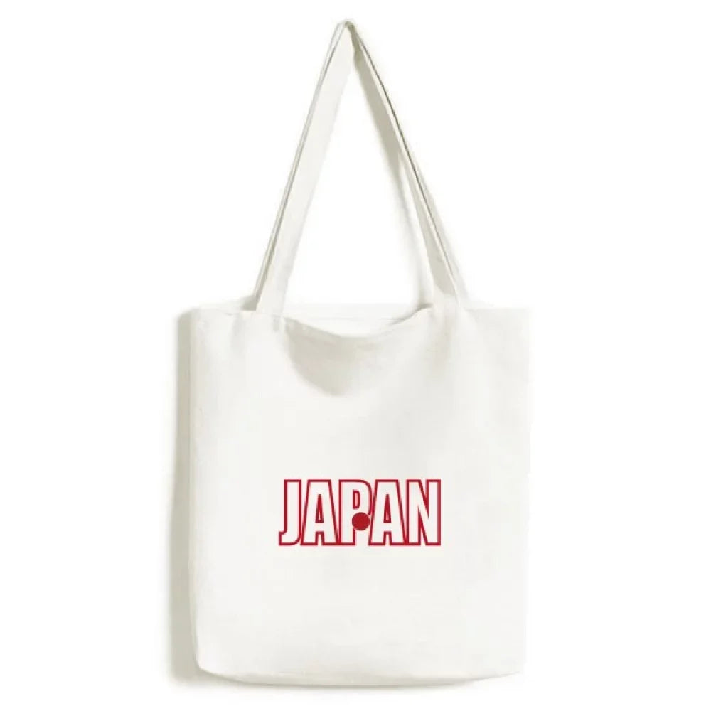 Japan Country Flag Name Tote Canvas Bag Sizehopping Sizeatchel Casual Handbag