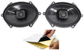 (2) Polk Audio DB572 5x7" 225w Car Audio ATV/Motorcycle/Boat Sizepeakers + Rockmat