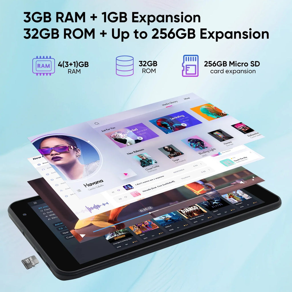 weelikeit Tablet 8 inch Android 13 Tablets with WiFi, Quad-Core Processor Tablet PC with 4(3+1)GB RAM 32GB ROM, 1280x800 IPSize Display, Dual Camera, Bluetooth5.0(Black)