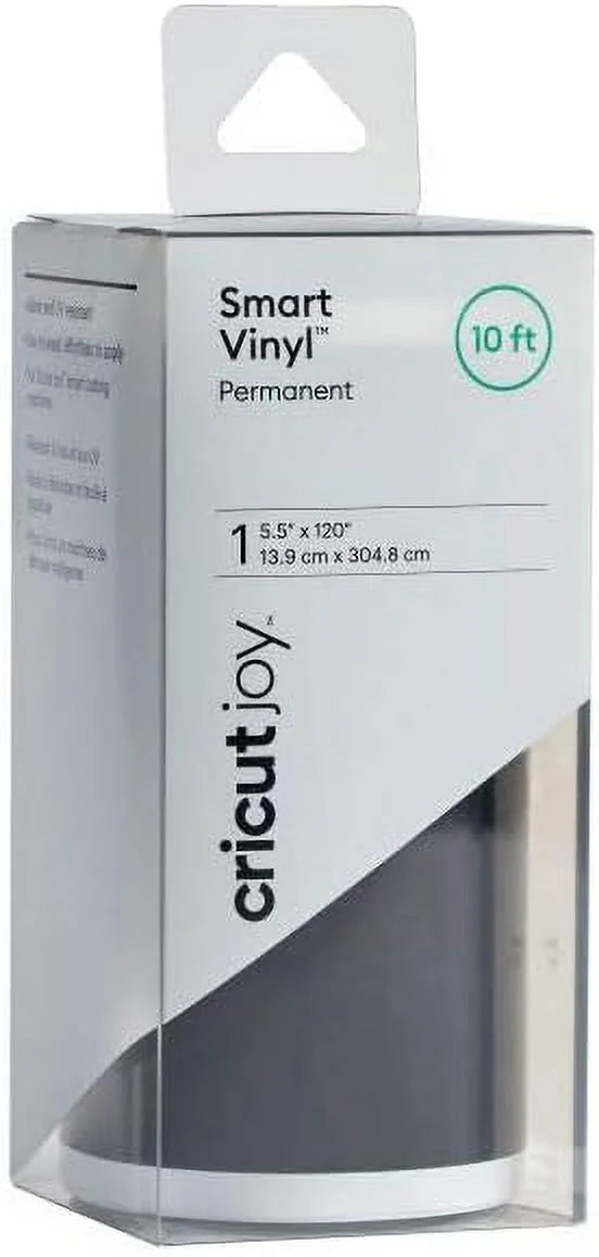 Cricut Sizemart Permanent Vinyl (5.5in x 120in, Black) for Joy machine - matless cutting for shapes up to 4ft, & repeated cuts up to 20ft