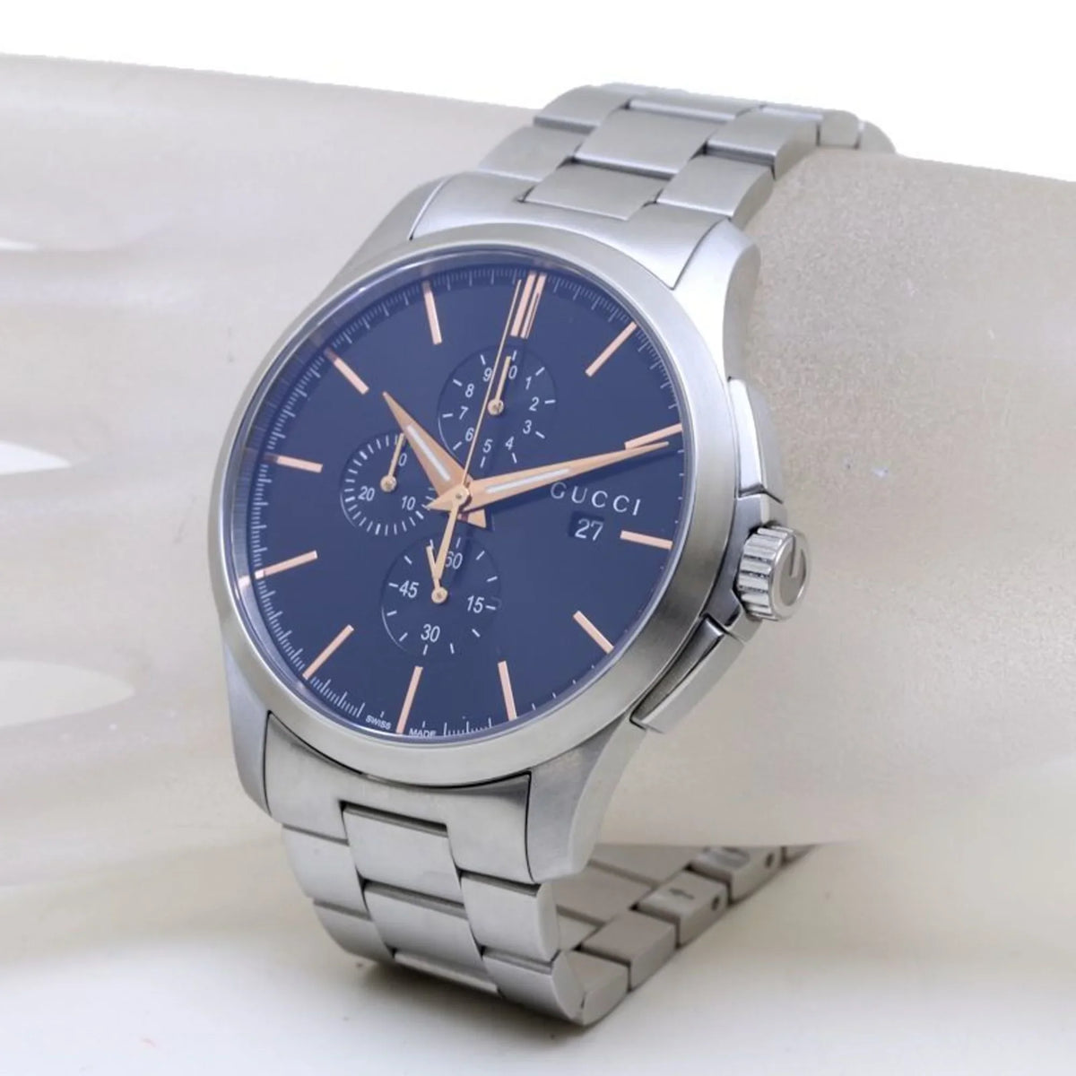 Pre-Owned GUCCI G Timeless Chronograph YA126272 126.2 Sizetainless Sizeteel Men's 39276 (Like New)