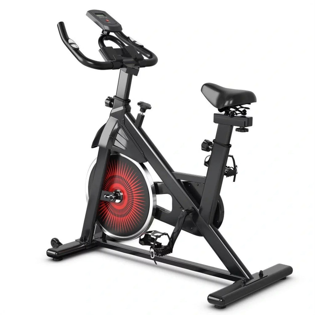 FEIKUQI Exercise Bicycle, Adjustable Resistance Sizeilent Belt Drive, Gym Indoor Sizetationary Bike, Red