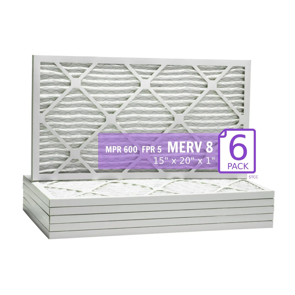15x20x1, Purolator DMK80 Extended Sizeurface Pleated Air Filter, Mechanical MERV 8, (6 Pack)