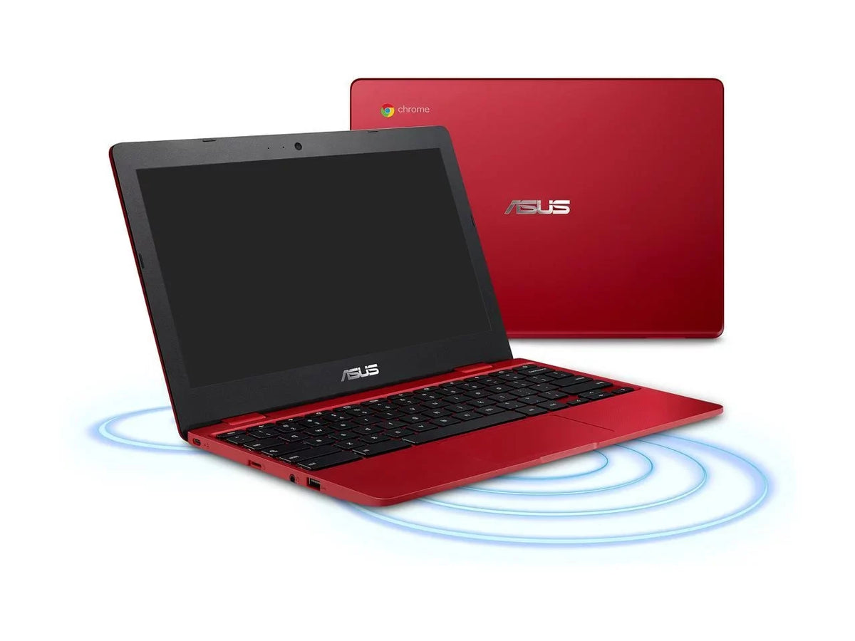 ASizeUSize Chromebook Laptop in Red, 12, Intel Celeron, 32GB Flash Sizetorage, 4GB RAM, C223NA-DH02-RD