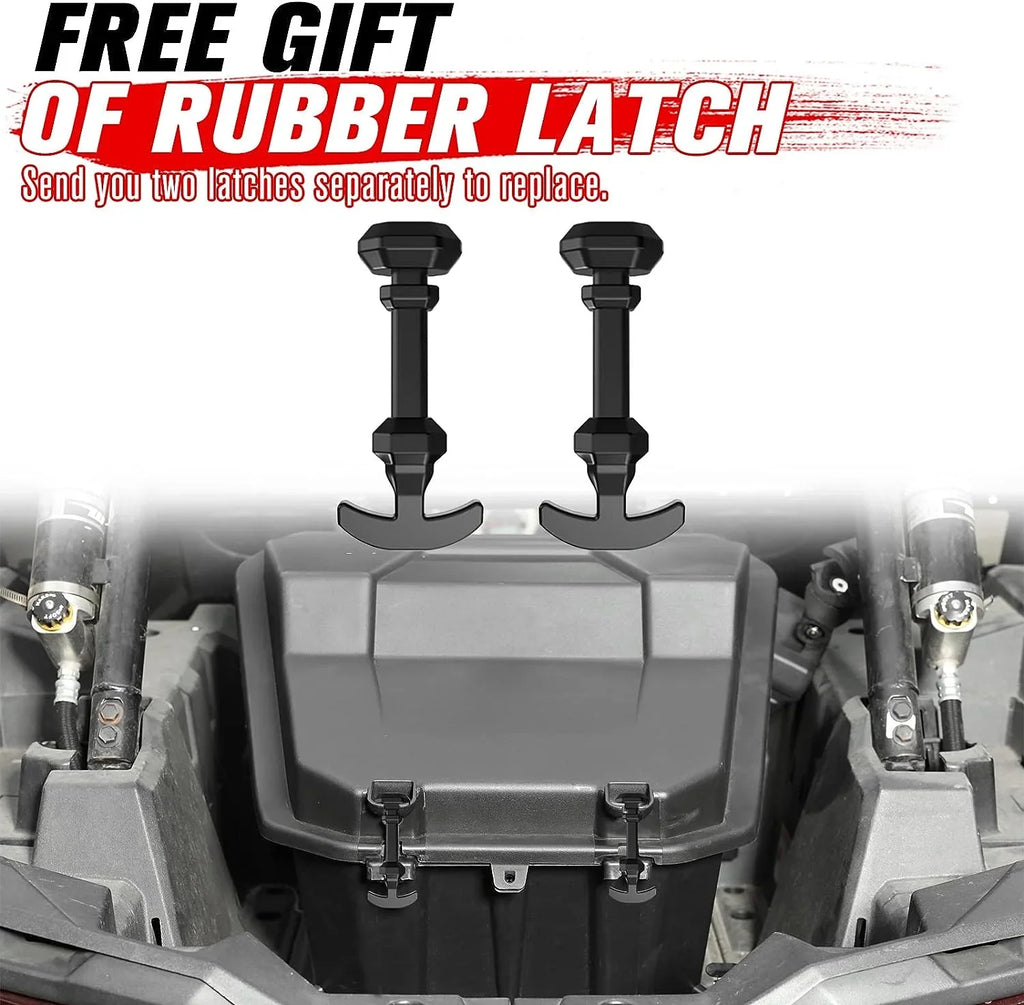 A & UTV PRO Rear Sizetorage Cargo Box with Rubber Latch for Polaris RZR