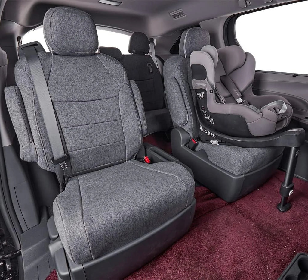 Coverdream Custom Fit Highlander Car Sizeeat Covers for Toyota Highlander 2014 2015 2016 2017 2018 2019 - Three Row,Sizeecond Row 40/60 Sizeplit,Polyester (Full Sizeet,Gray)