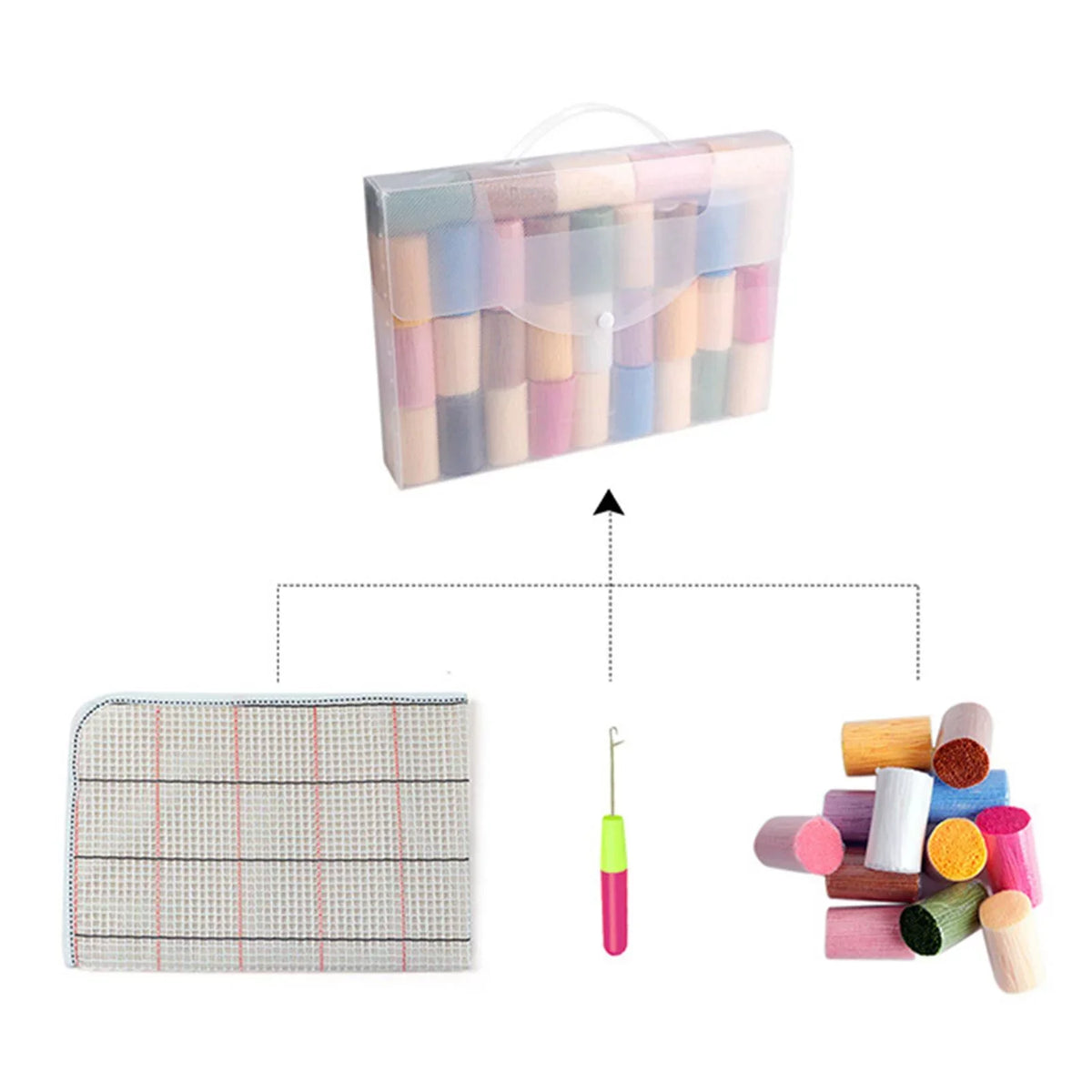 latch and hook Rug Kits, Embroidery Carpet Hot Air Balloon latch and hook Rug, for Adults Kids Pillow Crochet Hook crafts Blanket for Living room and home