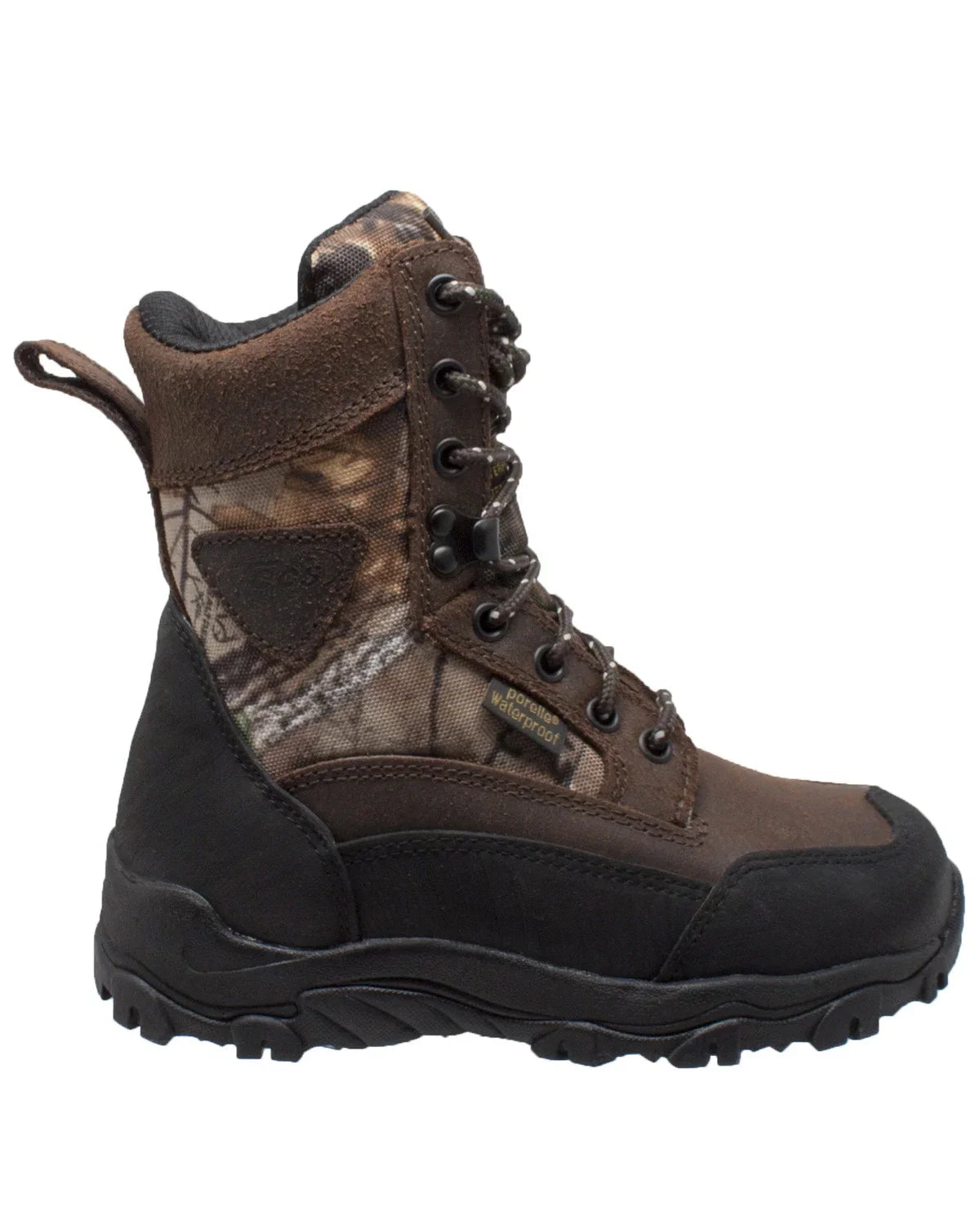 AdTec Childrens 8" Hiking Hiker Hunting Camping Waterproof Boot Sizehoe Camo (2 D)