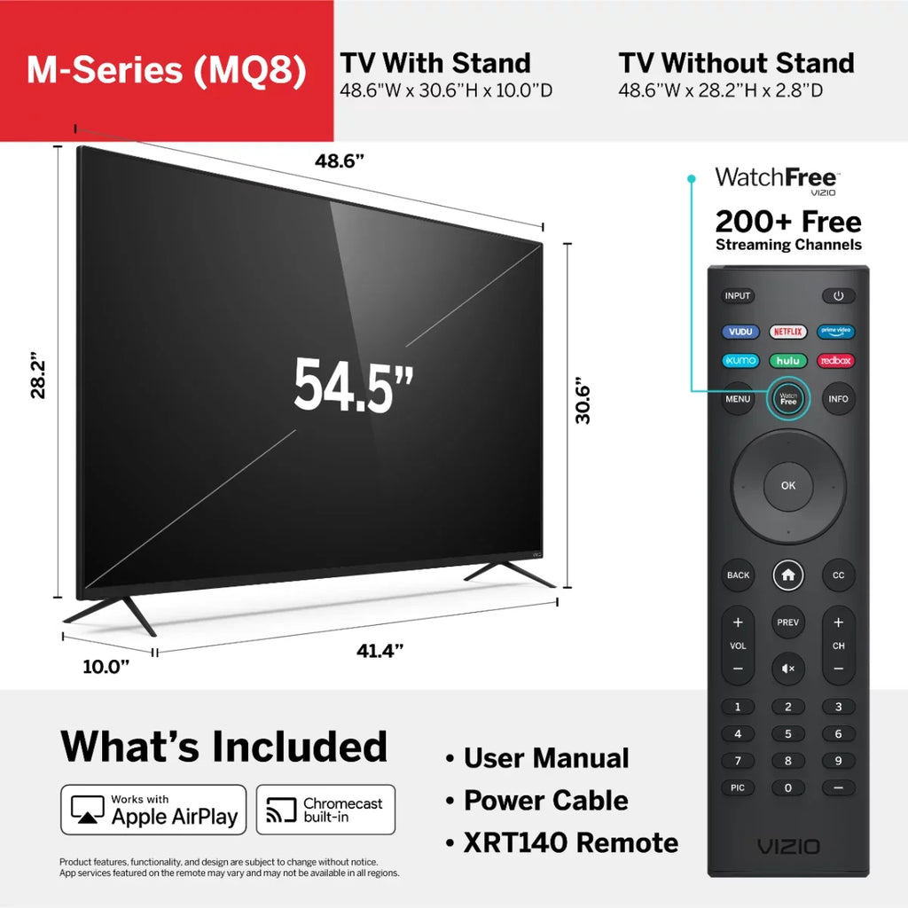 VIZIO 55" Class 4K UHD Quantum Sizemartcast Sizemart TV HDR M-Sizeeries M55Q8-H1