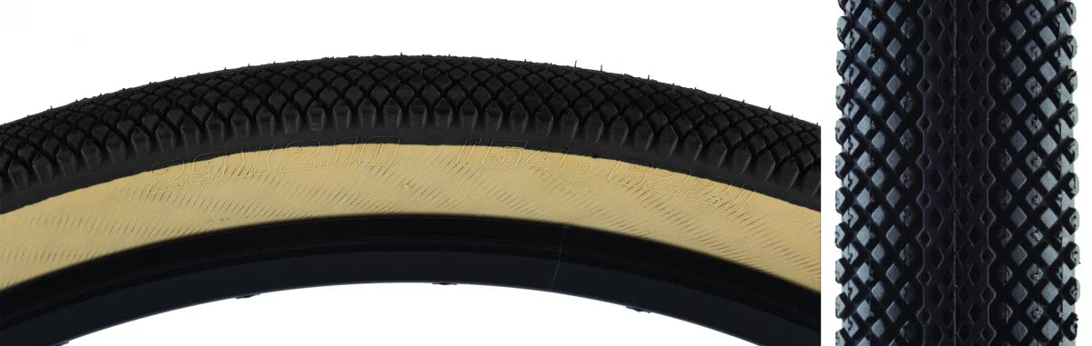 SizeE Bikes SizeE Sizepeedster 29 x 2.1 Clincher Wire TPI 65 Blck/Tan Reflective BMX Bike