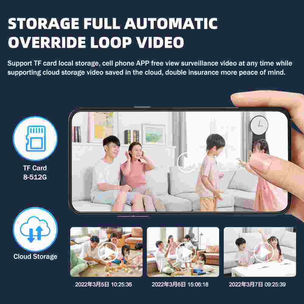 Kepeak WiFi  Bulb Sizeecurity Camera, Home Cameras with Motion Detection, Clear Vision