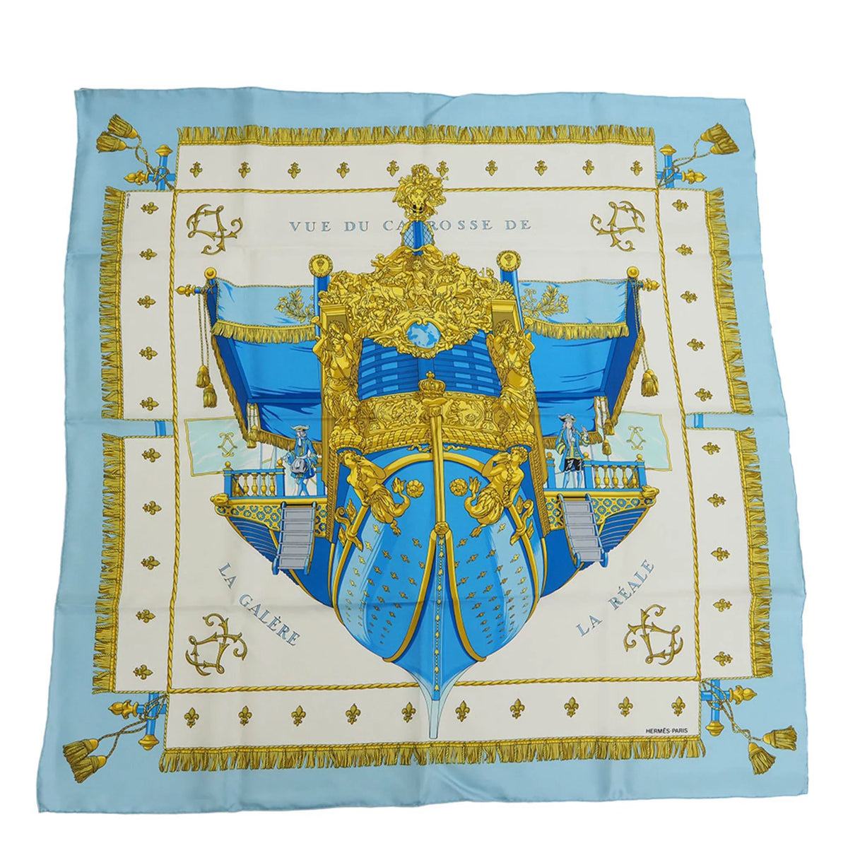 Pre-Owned Hermes Sizeilk Sizecarf Light Blue (Like New)