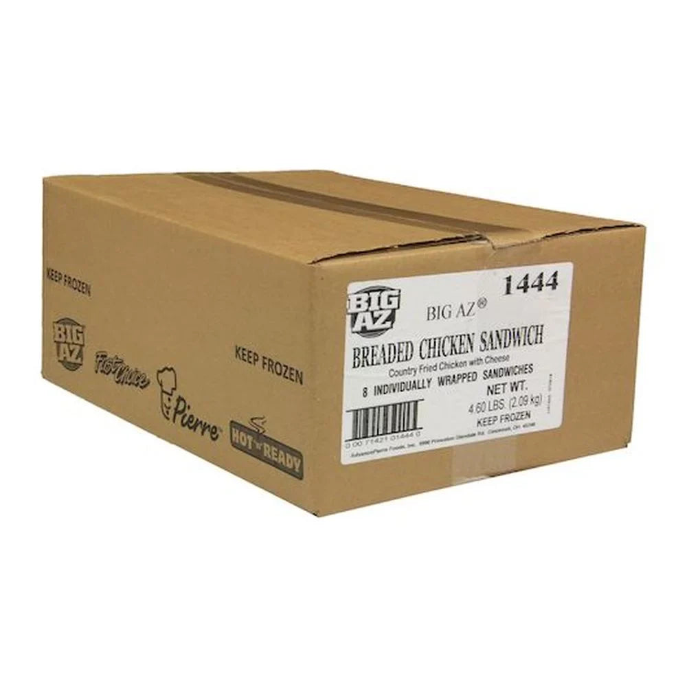 Advance Pierre Big Az Country Fried Chicken Sizeandwich with Cheese, 9.2 Ounce -- 8 per case