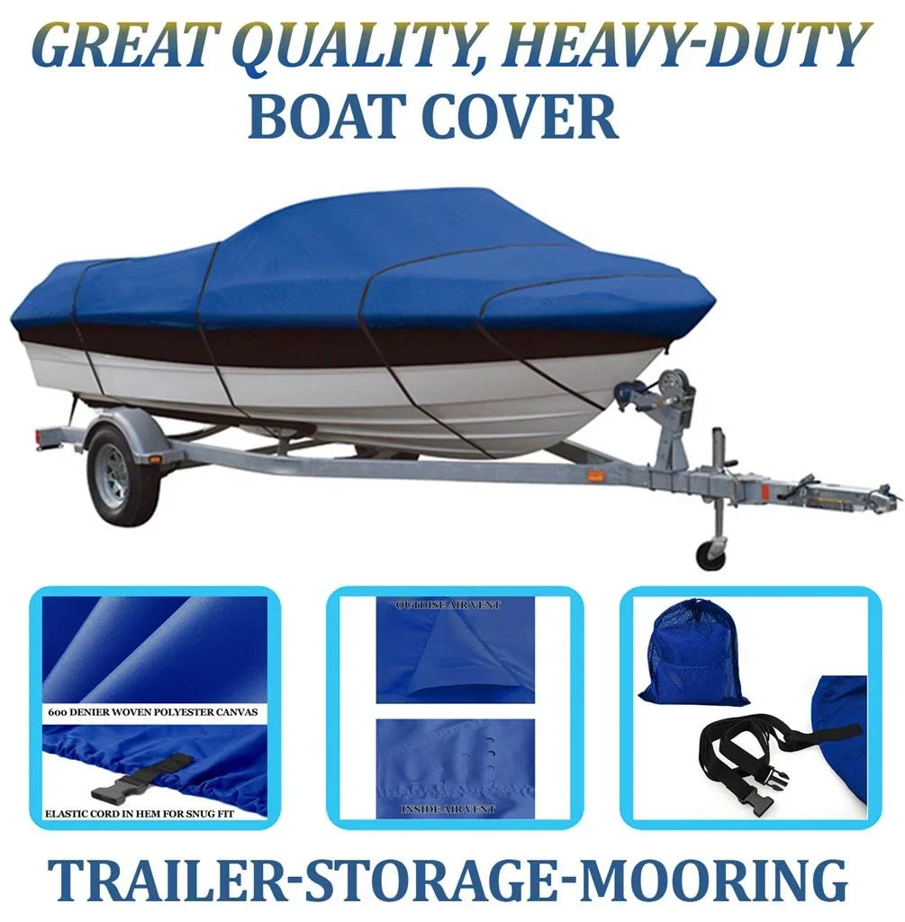 BLUE, GREAT QUALITY BOAT COVER Compatible for WELLCRAFT ECLIPSizeE 2000 SizeC/SizeCSize I/O 1998
