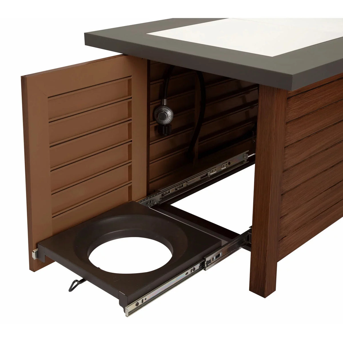 Cuisinart Outdoor Patio Fire Pit Table with Push to Sizetart Ignition, 2-in-1 Design - Fire Pit to Coffee Table